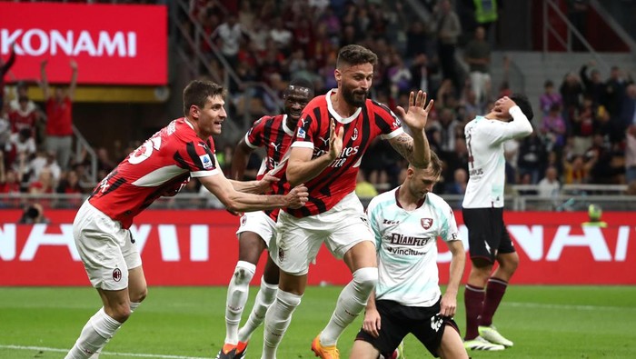 AC Milan Gagal Menang di Laga Terakhir Giroud, Berakhir Imbang 3-3 dengan Salernitana