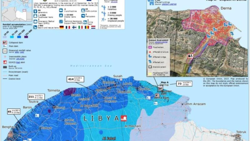 Wilayah Libya Terkena Dampak Cuaca Ekstrem LNMC